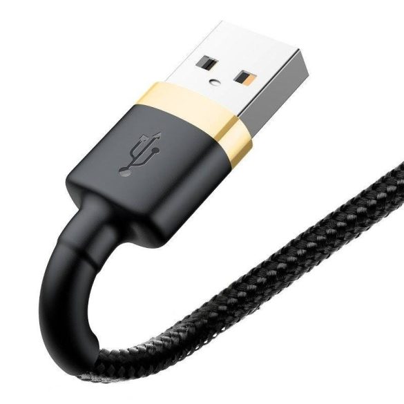 USB Lightning Baseus Cafule 2,4A 1 m-es kábel (arany-fekete)