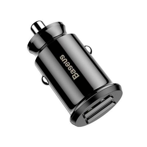 Baseus Grain autós töltő 2x USB 5V 3.1A (fekete)