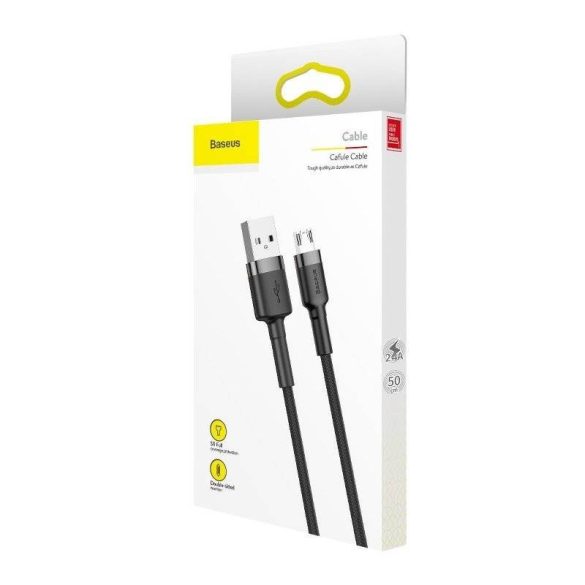 Baseus Cafule 2.4A USB-Micro USB kábel 1m (szürke-fekete)