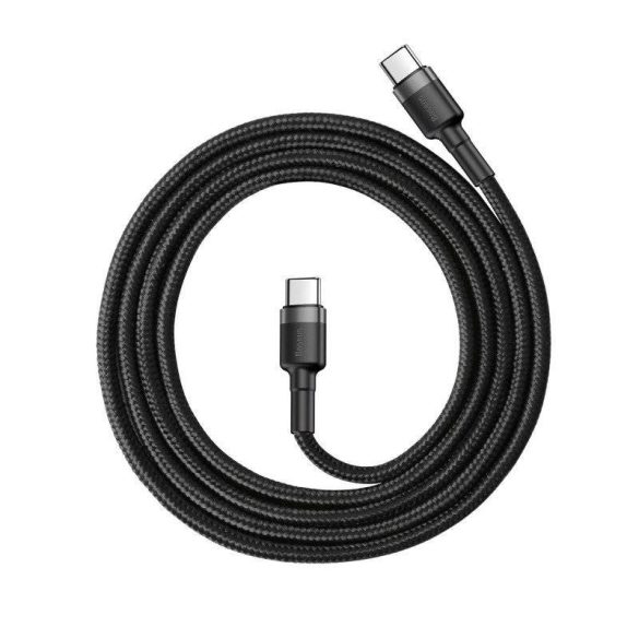 Baseus Cafule PD 2.0 QC 3.0 60 W USB-C – USB-C PD kábel 1 m (fekete-szürke)