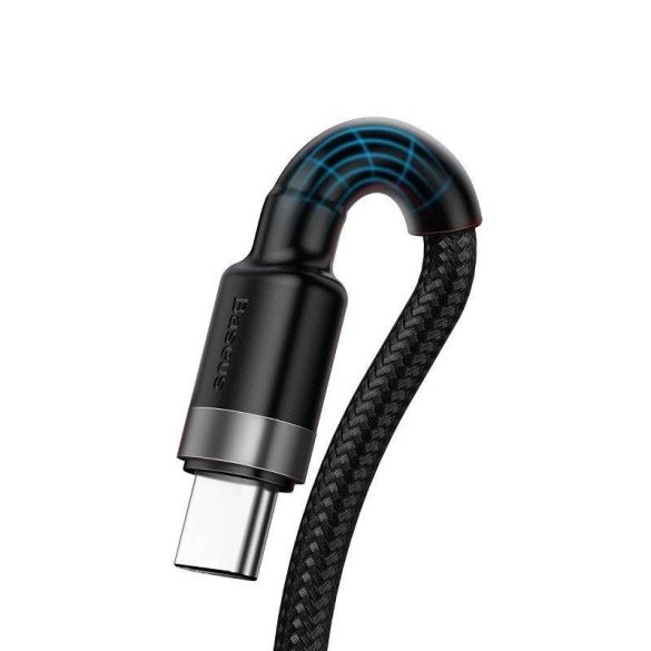 USB-USB-C kábel Baseus Cafule Huawei SuperCharge, QC 3.0, 5A 1m (fekete-szürke)