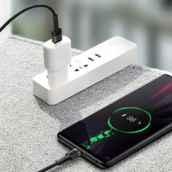 USB-USB-C kábel Baseus Cafule Huawei SuperCharge, QC 3.0, 5A 1m (fekete-szürke)