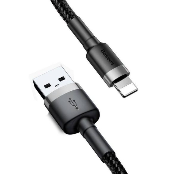 Baseus Cafule 2A 3m Lightning USB-kábel (szürke-fekete)