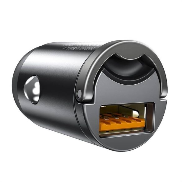 Baseus Tiny Star mini autós töltő, USB, QC 3.0, 30 W (szürke)