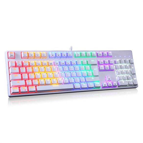 Mechanikus billentyűzet Motospeed CK107 RGB (fehér)