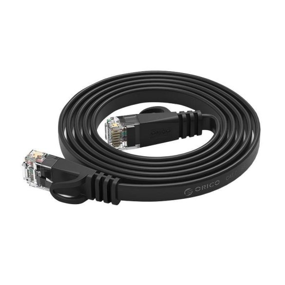 Orico RJ45 Cat.6 lapos Ethernet hálózati kábel 1m (fekete)