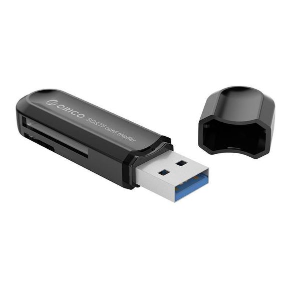 Orico CRS21-BK TF/SD memóriakártya-olvasó, USB 3.0, 2 TB-ig (fekete)