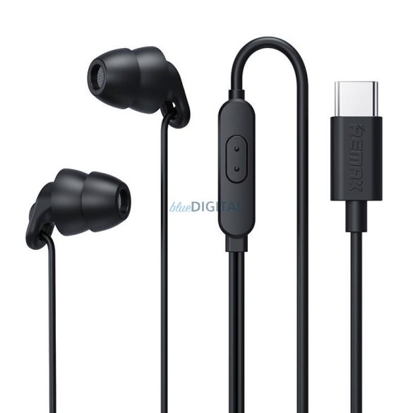 Remax RM-518a fülhallgató, USB-C, 1.2m (fekete)