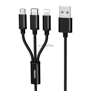 Kábel USB 3 az 1-ben Remax Gition, 1,15m (fekete)