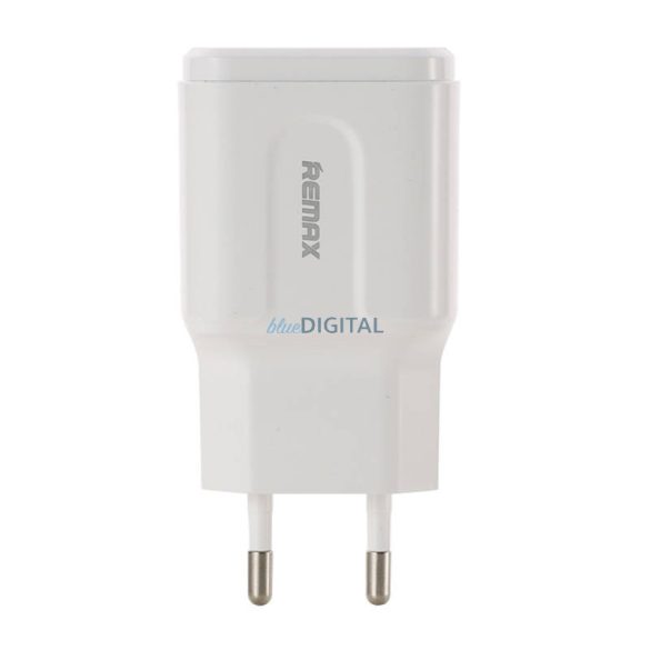 Fali töltő Remax, RP-U22, 2x USB, 2,4A (fehér) + Lightning kábel