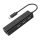 Lention Hub USB-C 3x USB 2.0 + Ethernet adapter (fekete)