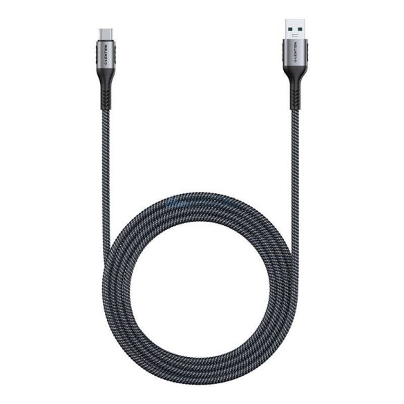 Lention USB-A USB-C kábel 6A, 1m (fekete)