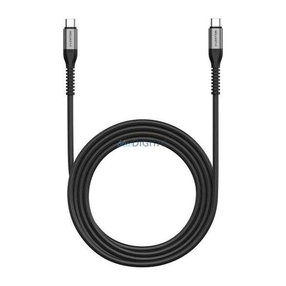 Lention USB-C-USB-C kábel 60W, 2m (fekete)