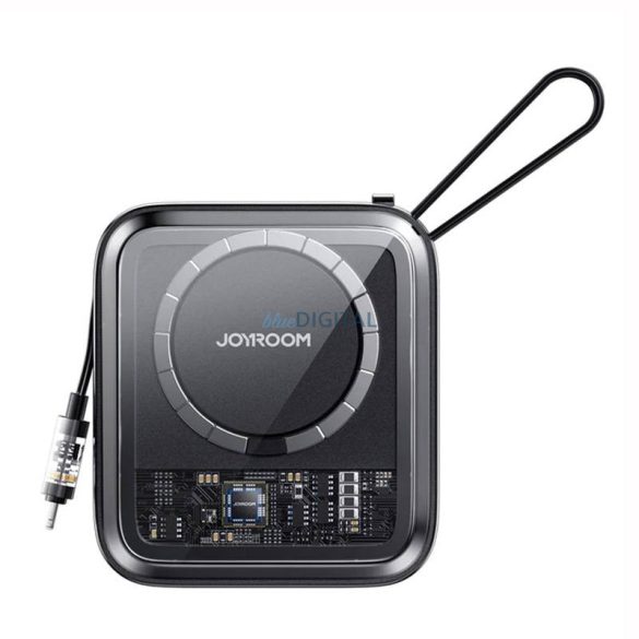Joyroom JR-L007 Icy Mágneses powerbank 10000mAh Lightning kábellel - fekete
