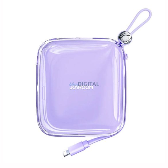 Joyroom JR-L003 Jelly powerbank 10000mAh Lightning kábellel 22.5W - lila