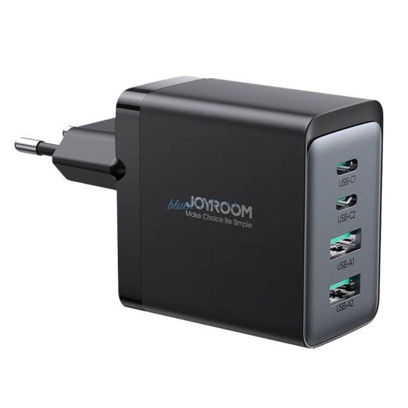 Joyroom TCG02 hálózati töltő 2xUSB-A és 2xUSB-C csatlakozással és Type-C - Type-C kábellel GaN Ultra 65W - fehér