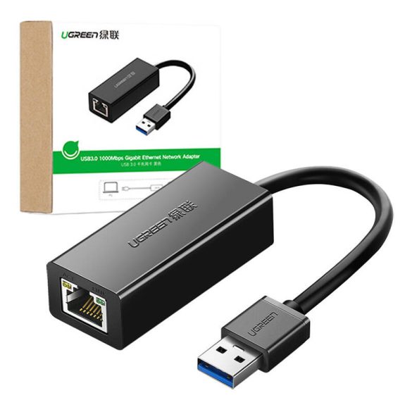 Ugreen CR111 USB-A - RJ45 hálózati adapter - fekete