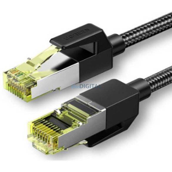 UGREEN NW150 fonott hálózati kábel, Ethernet RJ45, Cat.7, F / FTP, 5 m (fekete)