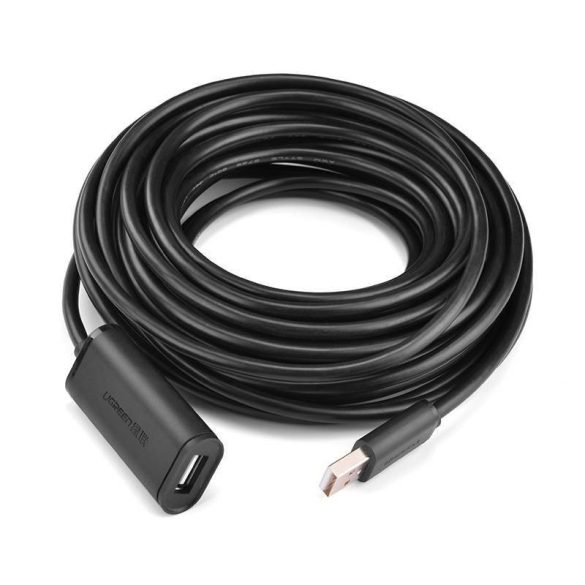 UGREEN US121 USB 2.0 hosszabbító kábel, aktív, 10 m (fekete)