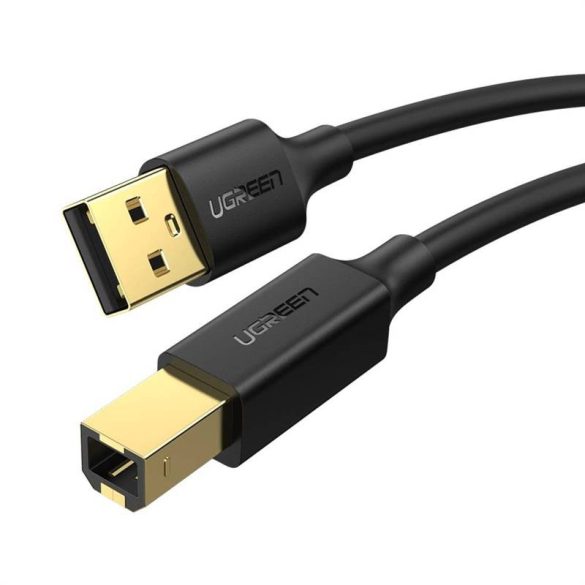 UGREEN US135 USB 2.0 AB nyomtatókábel, aranyozott, 5 m (fekete)