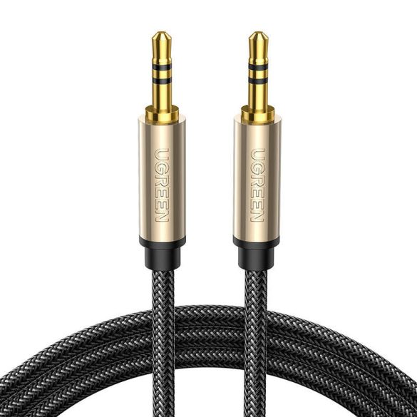 Ugreen AV125 AUX kábel 3.5mm jack, aranyozott, 3m - szürke