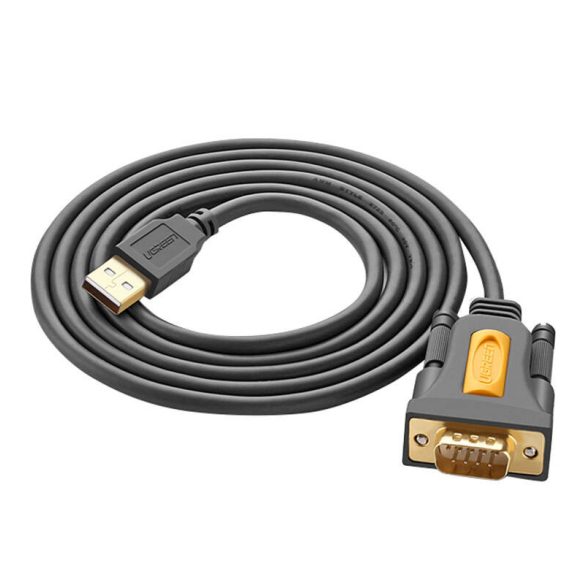 UGREEN CR104 USB-A - DB9 RS-232 kábel 2m - fekete