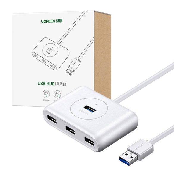 Ugreen CR113 USB hub USB-4x USB 3.0 5Gbps, 1m (fehér)