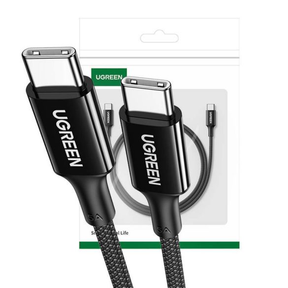 Ugreen US557 USB-C USB-C kábel, 100W, 5A (fekete)