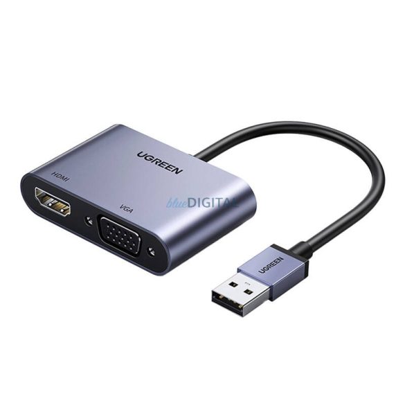 USB-A 3.0 HDMI/ VGA adapter UGREEN CM449 (szürke)