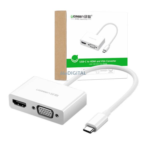 USB-C HDMI + VGA adapter UGREEN MM123 (fehér)