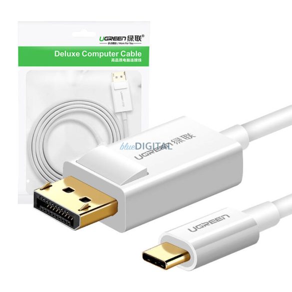 Kábel USB-C UGREEN Display Port 1,5m (fehér)