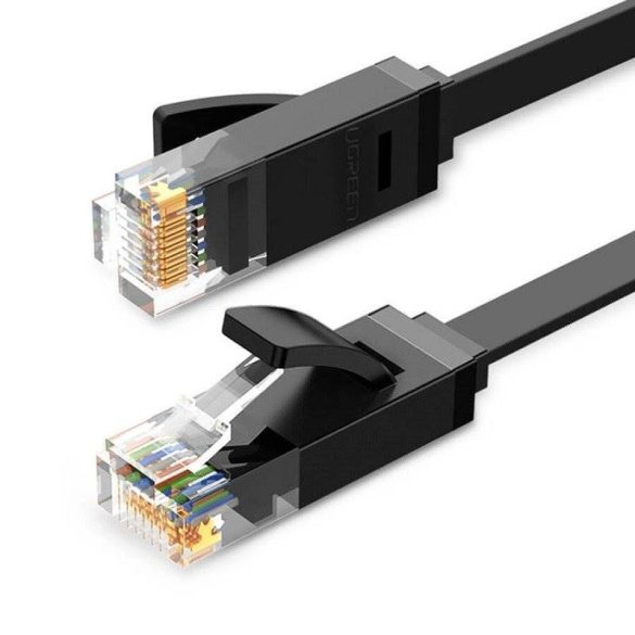 UGREEN Ethernet RJ45 lapos hálózati kábel, Cat.6, UTP, 3 m (fekete)