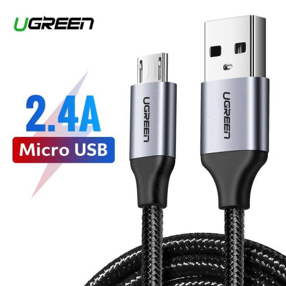UGREEN micro USB kábel QC 3.0 2.4A 0.25m (fekete)