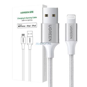 Kábel Lightning USB UGREEN 2.4A US199, 1m (ezüst)