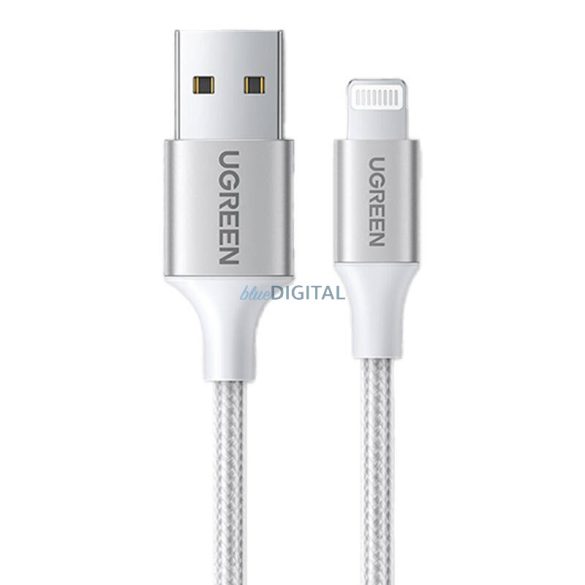 Kábel Lightning USB UGREEN 2.4A US199, 1m (ezüst)