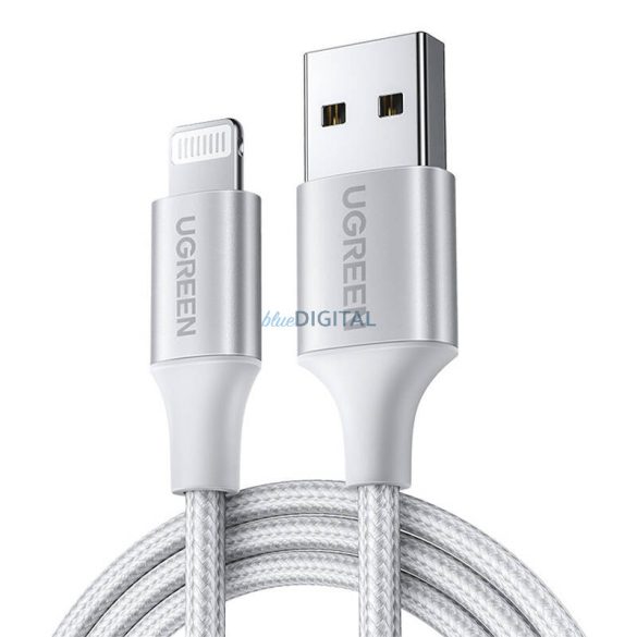 Kábel Lightning USB UGREEN 2.4A US199, 1m (ezüst)