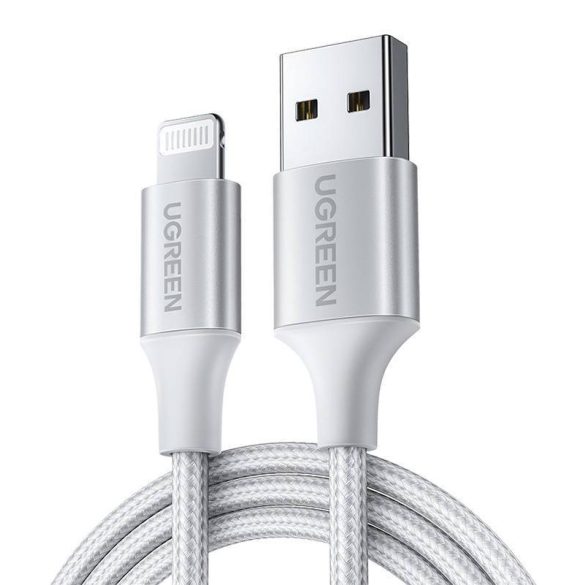 Lightning kábel USB UGREEN 2.4A US199, 2m (ezüst)
