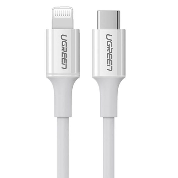 Kábel Lightning USB-C UGREEN 3A US171, 1,5m (fehér)