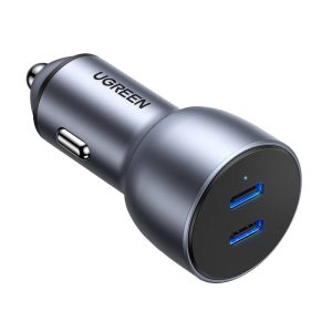 Ugreen CD213 autós töltő 2xUSB-C csatlakozással 36W - szürke