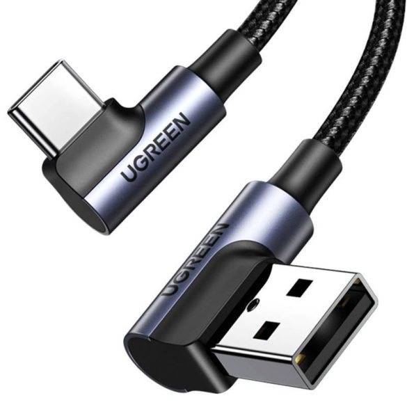 USB-C és USB-A 2.0 szögletes kábel UGREEN US176, 3A, 3m (fekete)
