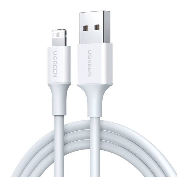 Kábel Lightning USB UGREEN 2.4A US155, 0.5m (fehér)
