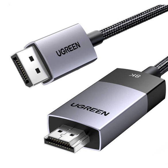 Ugreen DP115 DisplayPort-HDMI kábel 8k 60 Hz, 1m - fekete