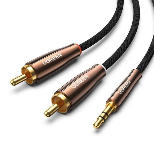 UGREEN AV170 kábel 2x RCA (Cinch) jack 3,5 mm, 1 m (fekete)