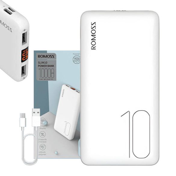 Romoss PSP10 Powerbank 10000mAh - fehér