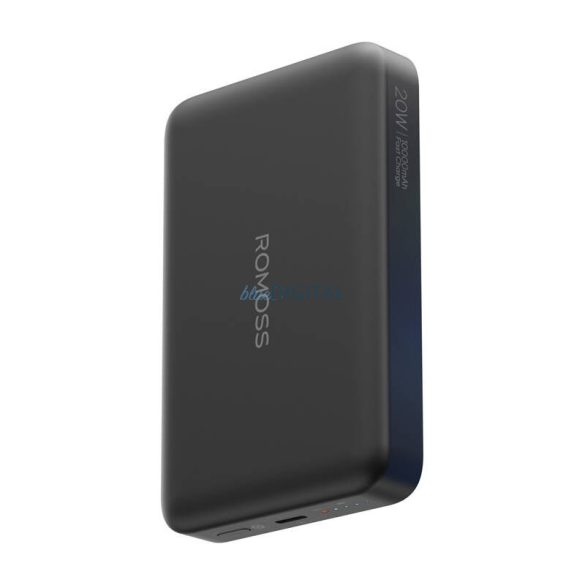 Romoss WSC10 powerbank 1xUSB-A és 1xUSB-C csatlakozással 10000mAh 20W - fekete