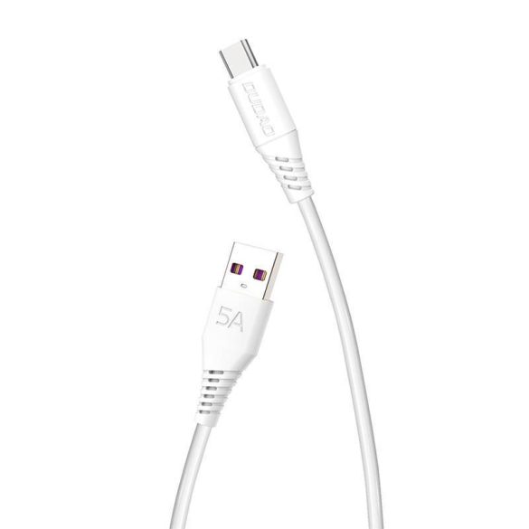USB-C kábel Dudao L2T, 5A, 1m (fehér)