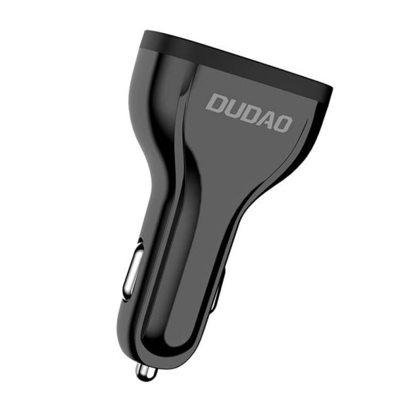 Autótöltő Dudao R7S 3x USB, QC 3.0, 18W (fekete)