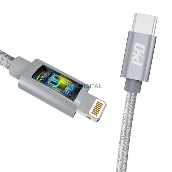 USB-C Lightning kábel Dudao L5Pro PD 45W, 1m (szürke)