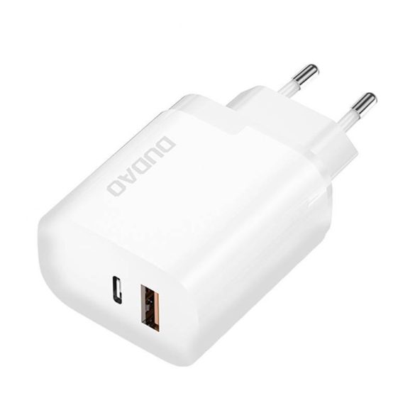 Töltő Dudao A6XSEU USB + USB-C, 22,5W (fehér)