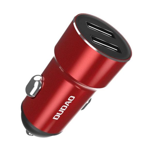 Dudao R6S 3.4A autós töltő 2x USB-vel (piros)